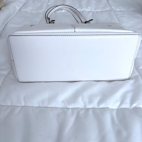 Michael Kors Jet Set Travel Medium Double Pocket Tote Optic White MSRP $498 NWT - Picture 4 of 9